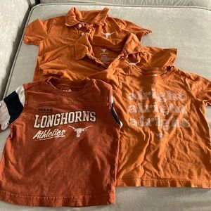 Lot of 5 UT Texas Longhorn University of Texas Austin (Lot of 5) shirts, Size 3T